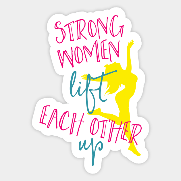 Strong Women Fitness Gym Motivational Quote Sticker by Foxxy Merch